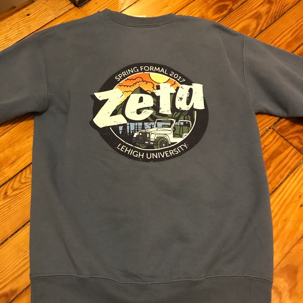 Zeta Tau Alpha crew neck sweatshirt.